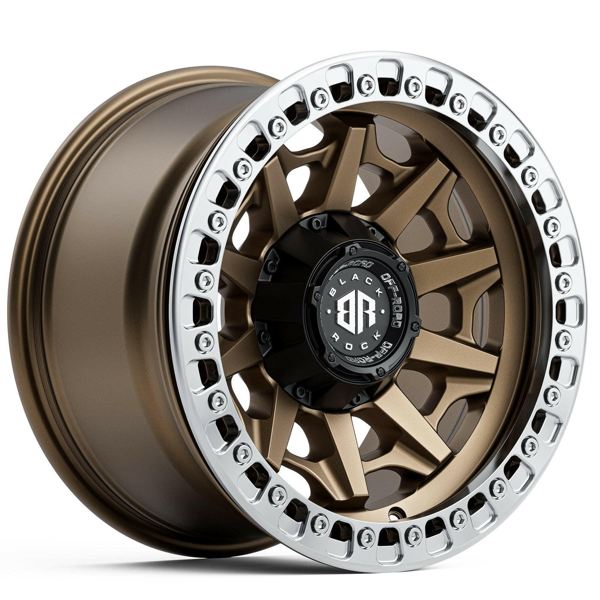 Black Rock Cage Beadlock Dark Bronze 18x9 wheel for KGM SsangYong Musso and Rexton