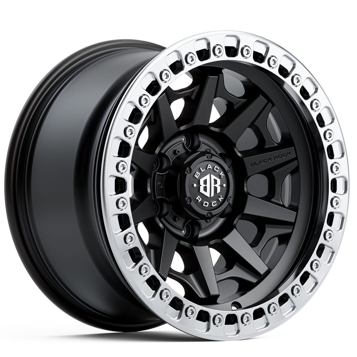 Black Rock Cage Beadlock Satin Black 17x9 6x139.7 wheel for Toyota Prado 250 and Lexus GX550
