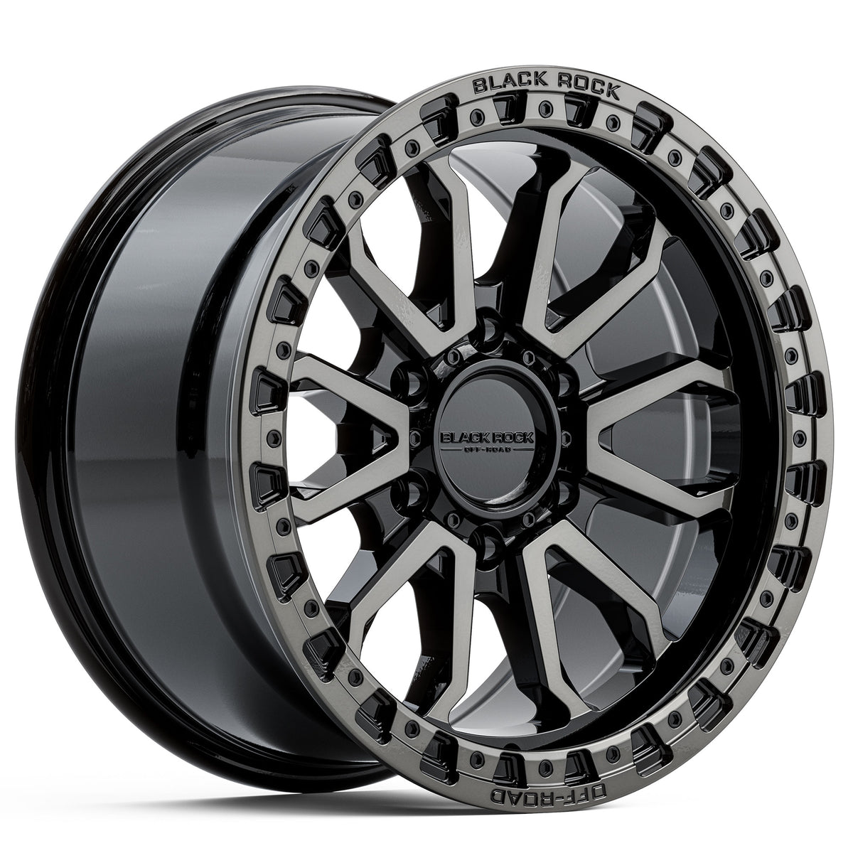 Black Rock Cobra Gloss Black with Dark Tint 20x9 6x139.7 wheel for Toyota Prado 250 and Lexus GX550