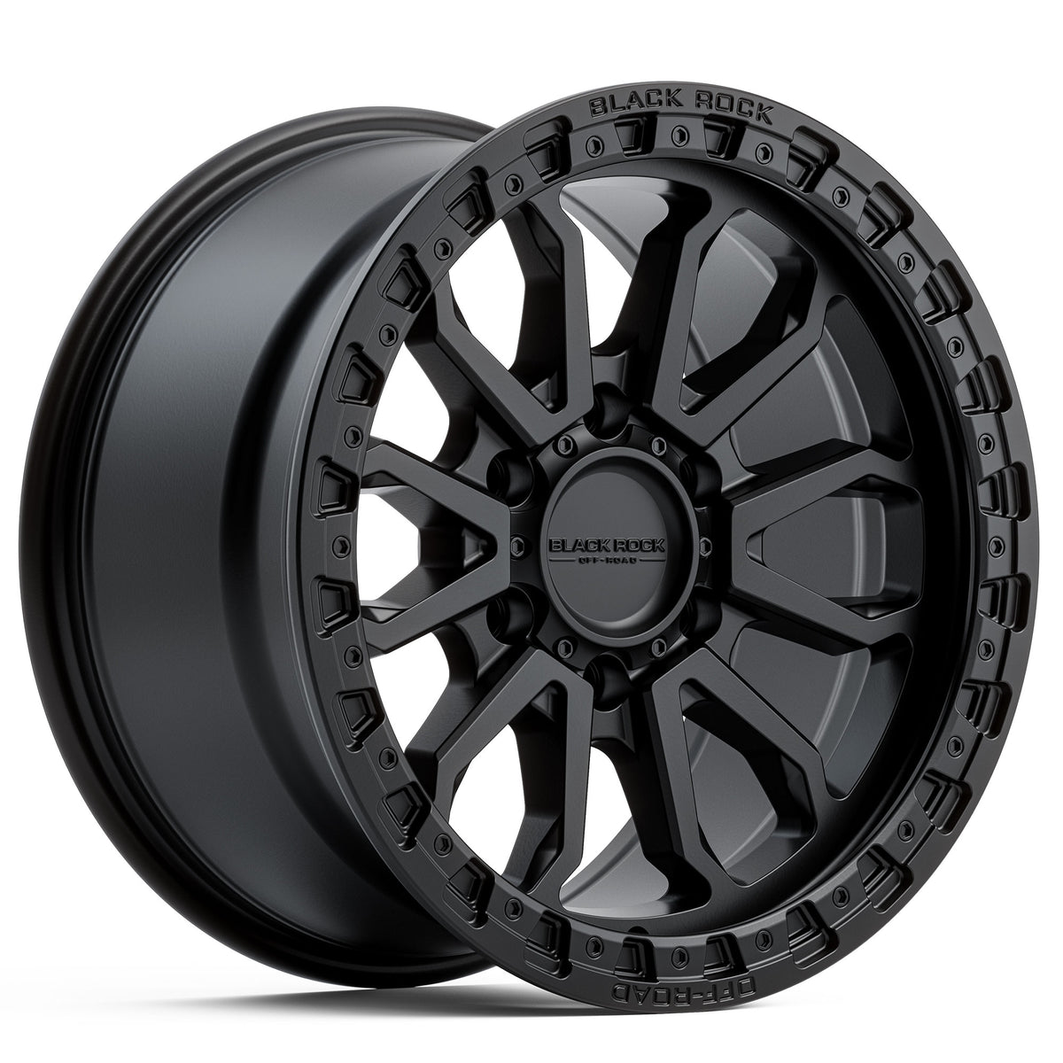 Black Rock Cobra Satin Black 17x9 6x139.7 wheel for Toyota Prado 250 and Lexus GX550