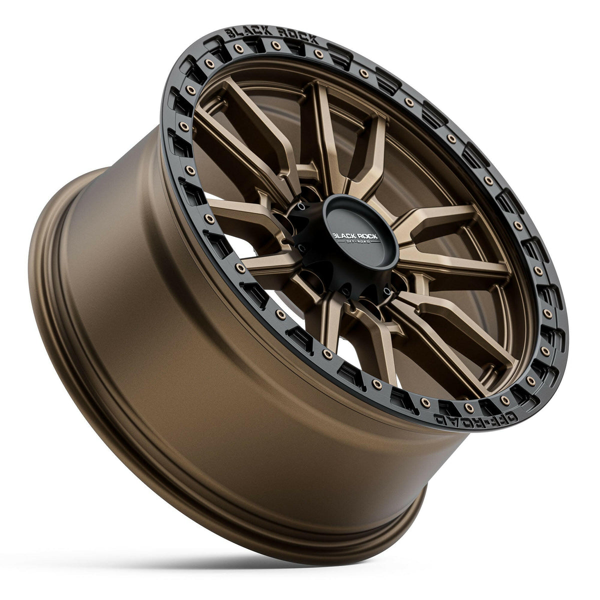 Black Rock Rambler Dark Bronze Black Ring 17x8.5 wheel for KGM SsangYong Musso and Rexton, view 3