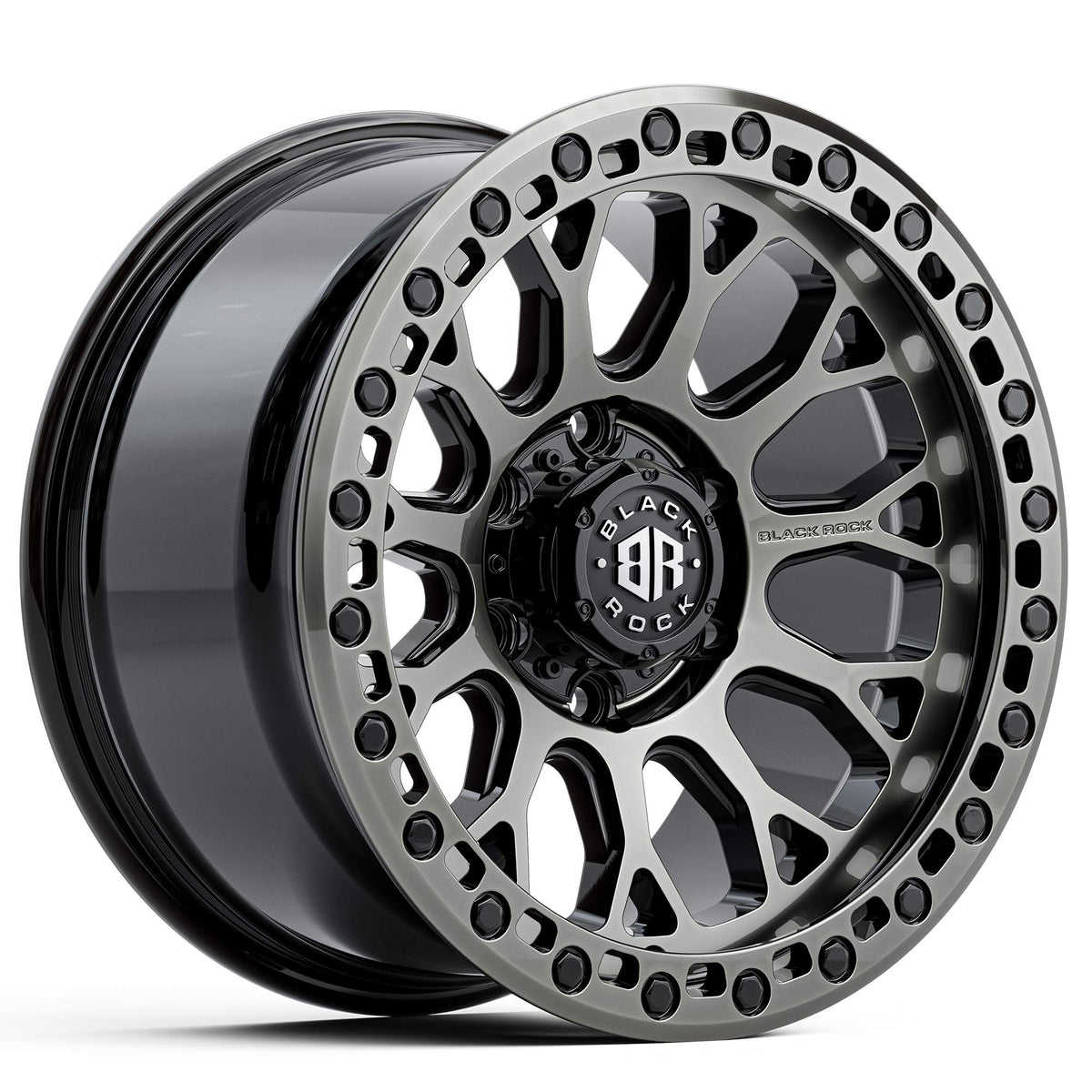 Black Rock Spider Gloss Black Tinted 17x9 6x139.7 wheel for Toyota Prado 250 and Lexus GX550