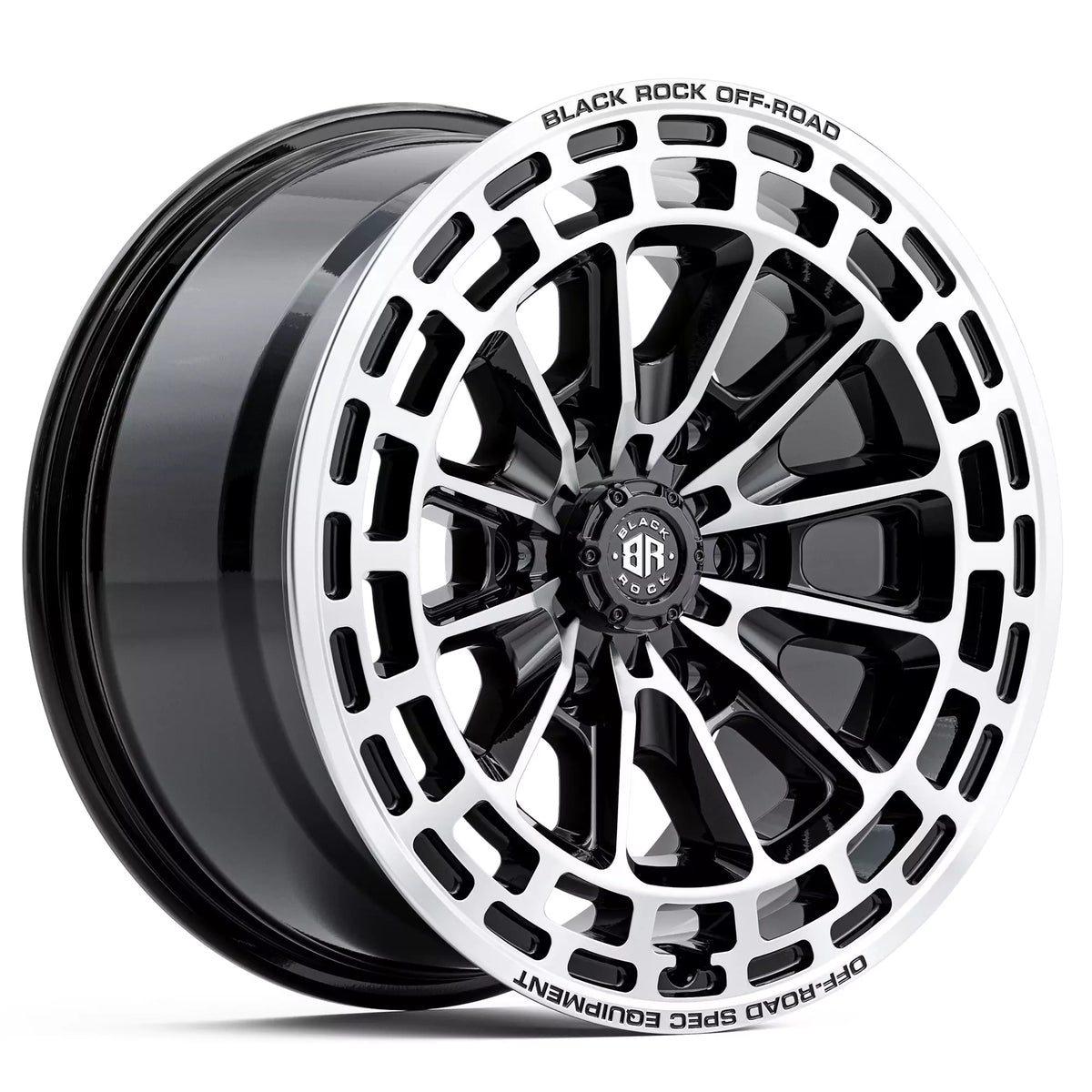 Black Rock Vortex Gloss Black Machined 17x8.5 6x139.7 wheel for Toyota Prado 250 and Lexus GX550