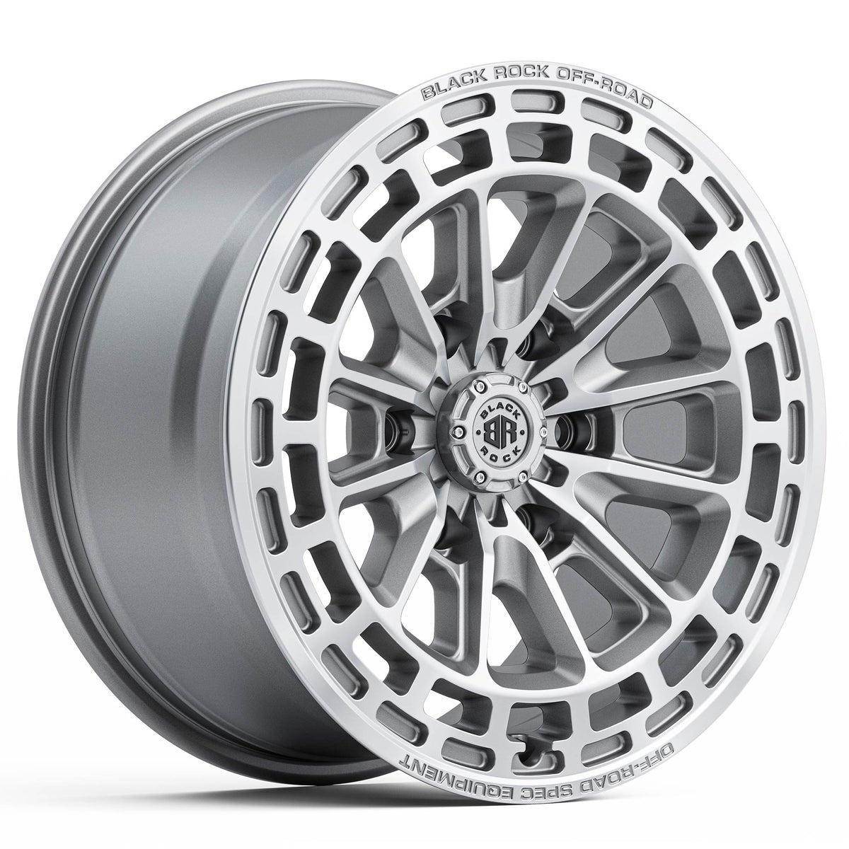 Black Rock Vortex Silver Machined 17x8.5 6x139.7 wheel for Toyota Prado 250 and Lexus GX550
