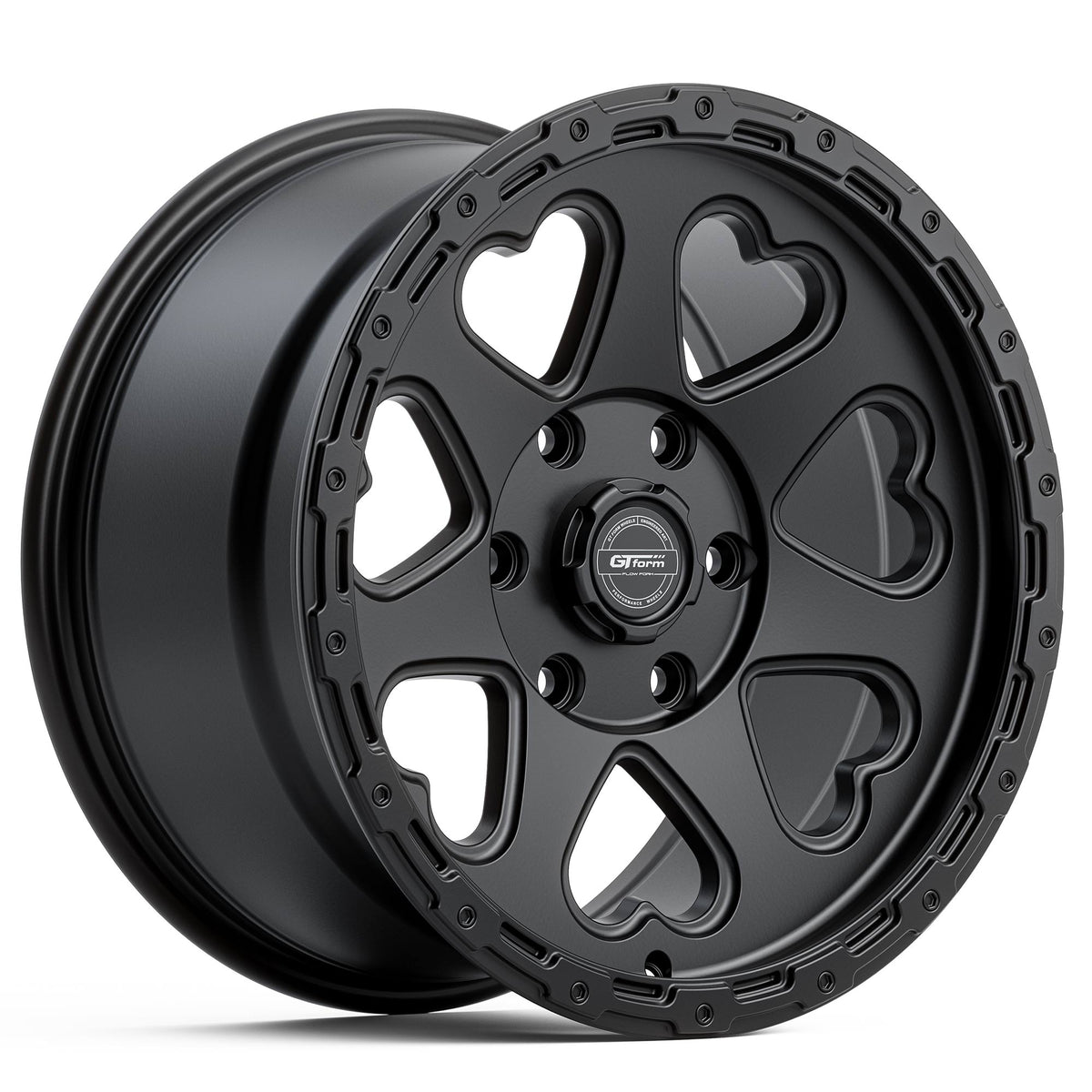 GT Form Hearts SUV Satin Black 17x9 6x139.7 wheel for Toyota Prado 250 and Lexus GX550