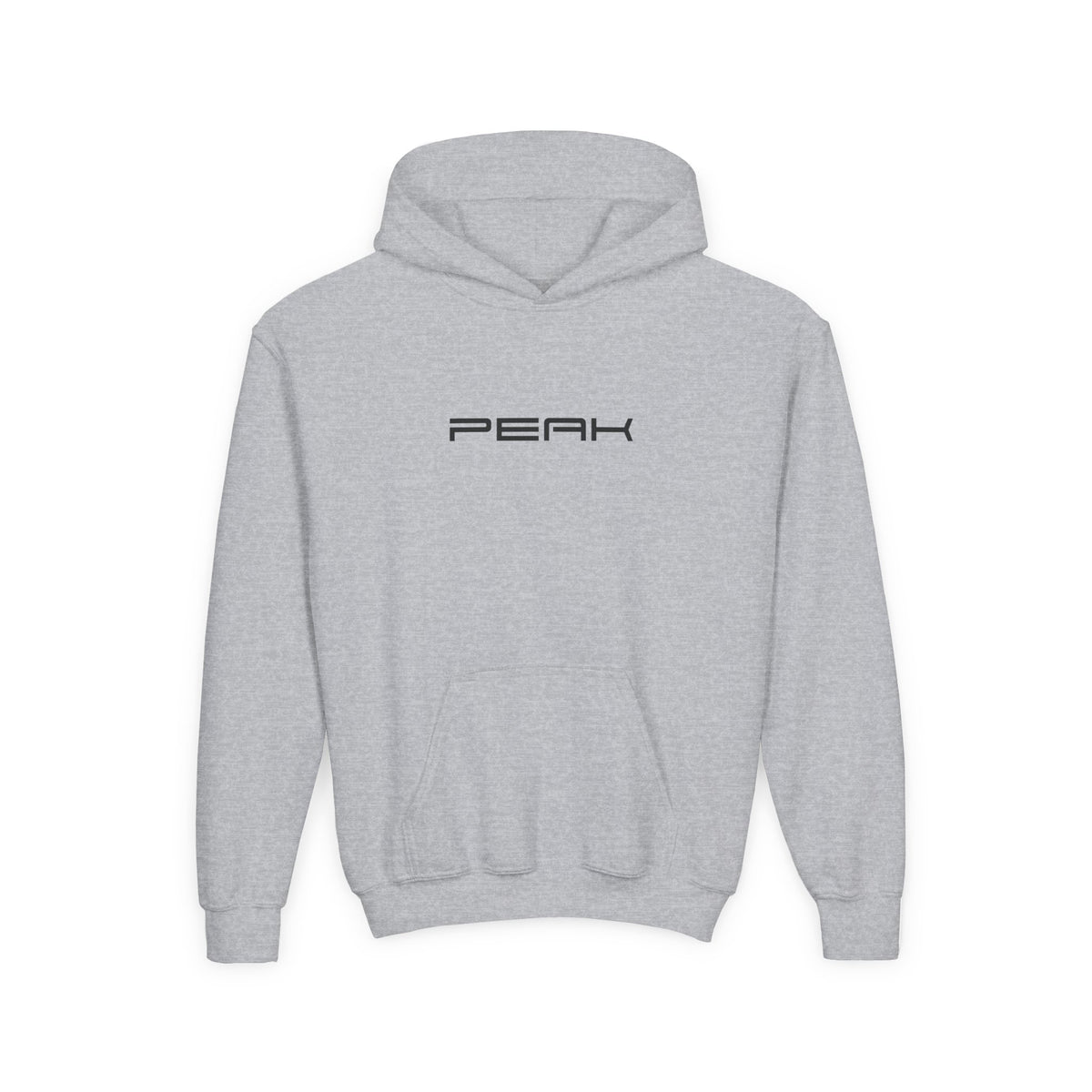 PEAK Kids Hoodie in Sport Grey, front view