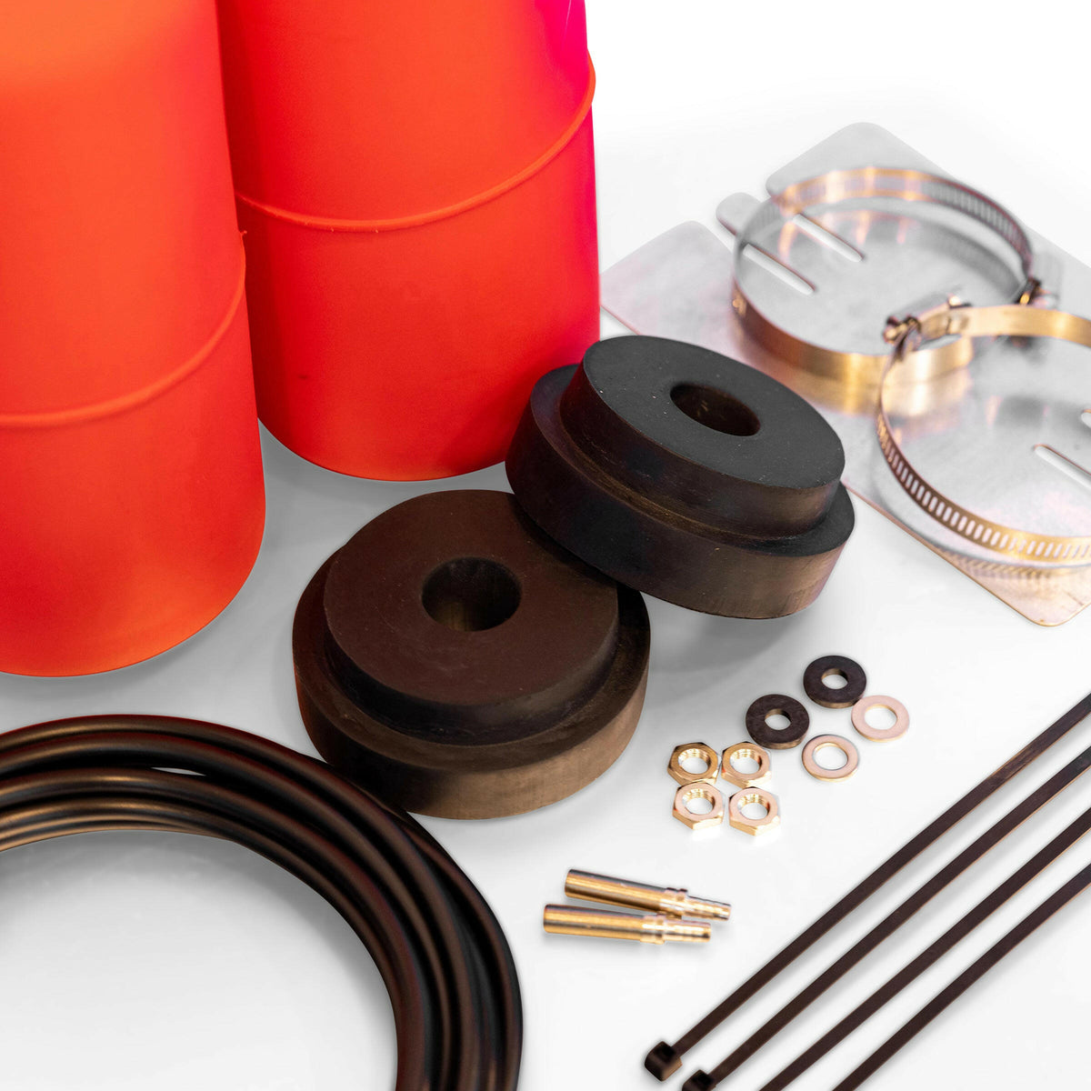 PolyAir Red Series 2 Inch Raised Airbag Kit for coil sprung KGM SsangYong Musso, view 2