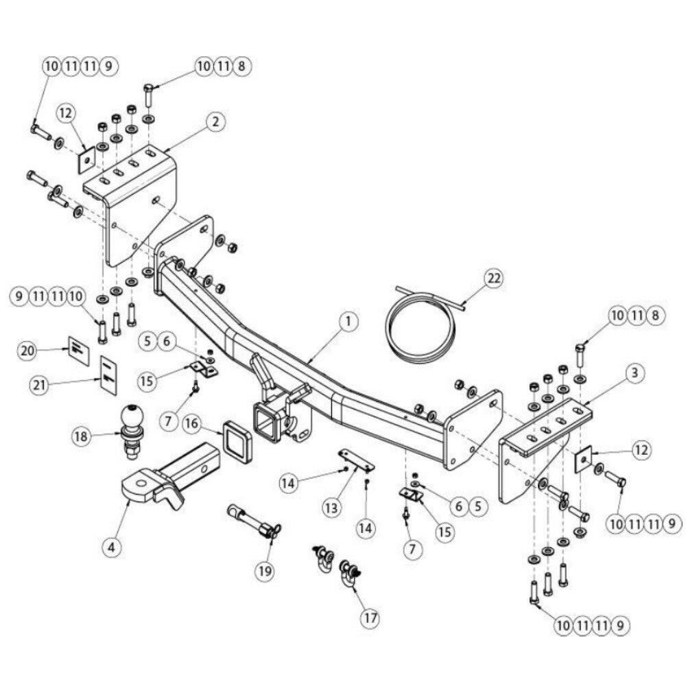 TrailBoss Heavy Duty 3500kg Tow Bar for KGM SsangYong Rexton, view 2