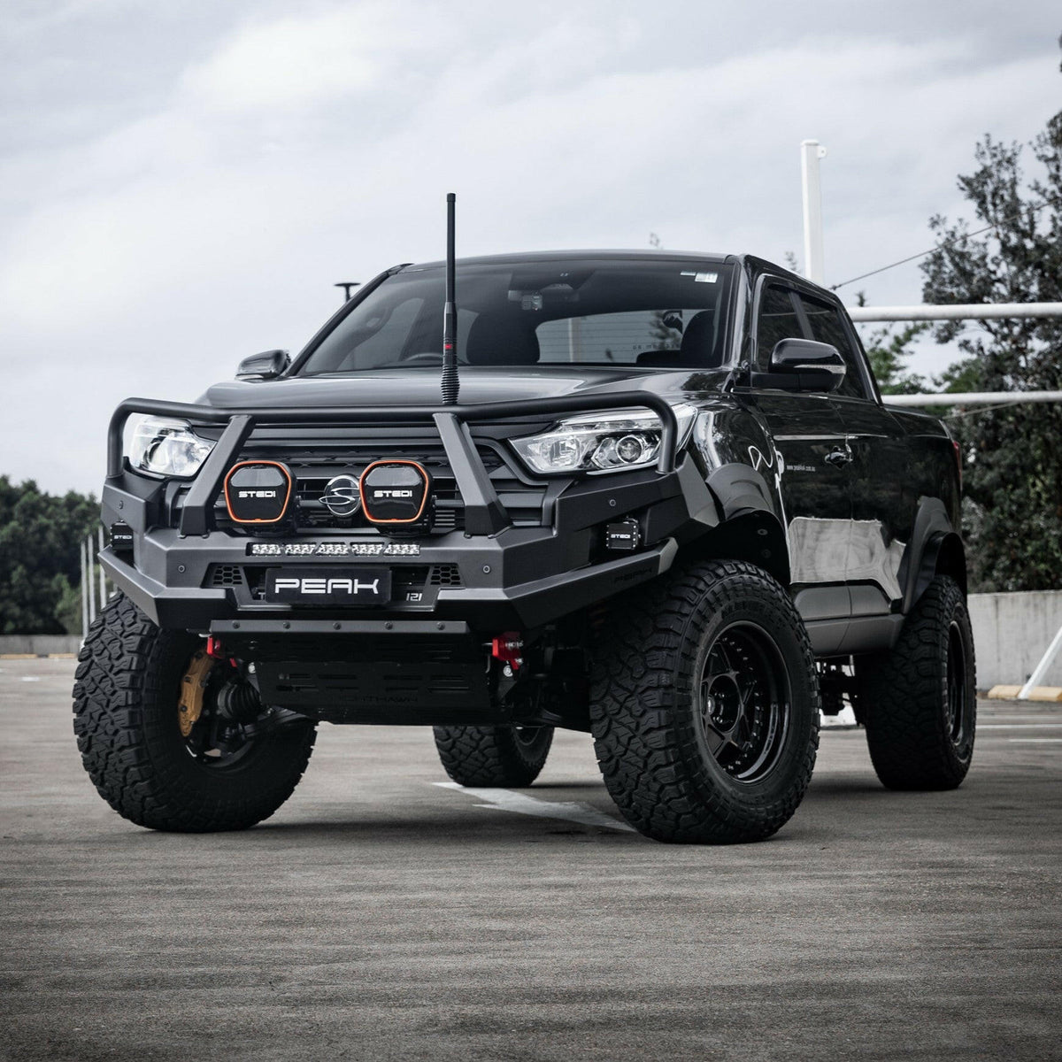 PEAK M1 NightHawk Steel Bull Bar (Triple Loop) for KGM SsangYong Musso