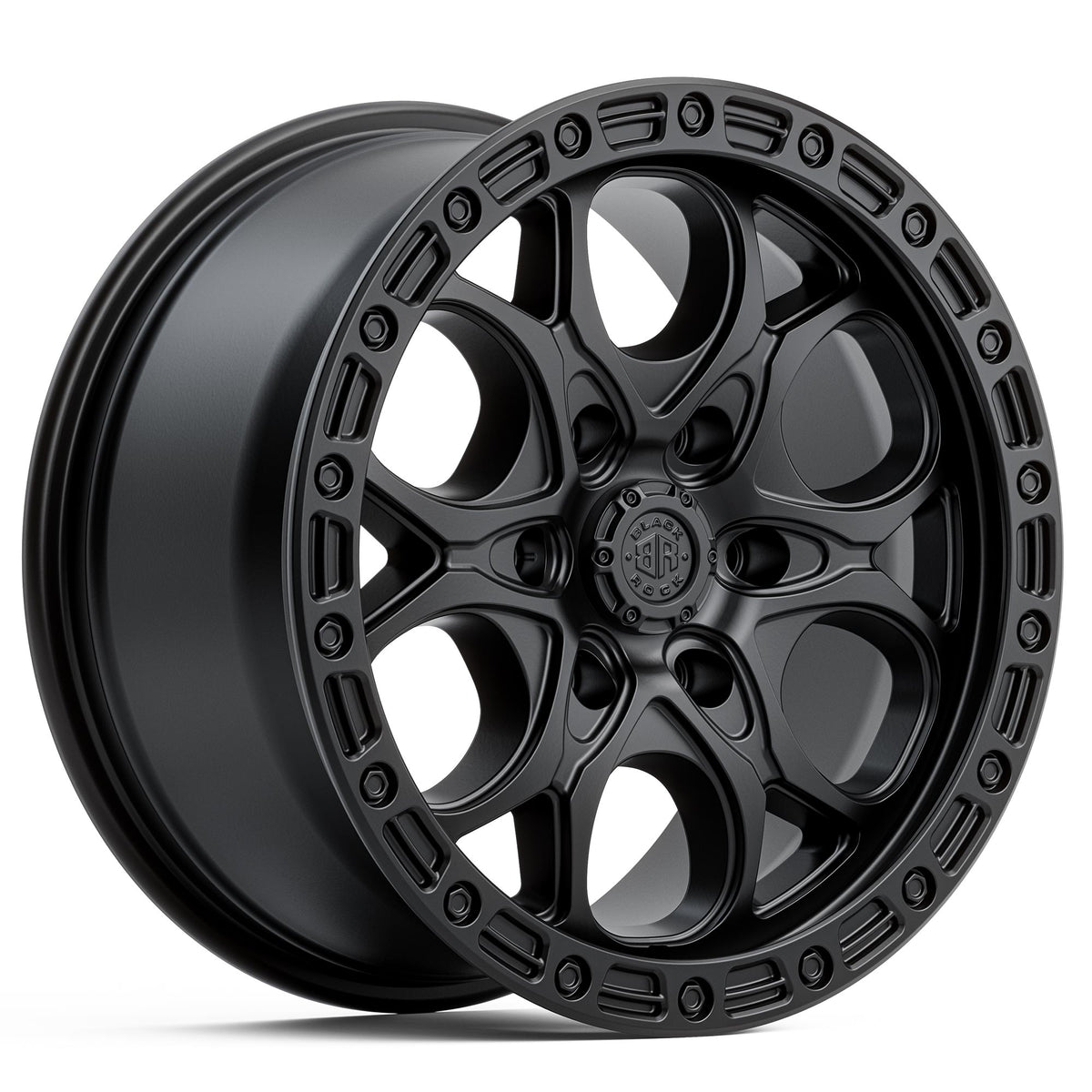 Black Rock Bolt Satin Black 18x8.5 6x139.7 wheel for Toyota Prado 250 and Lexus GX550