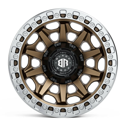 Black Rock Cage Beadlock Dark Bronze 17x9 wheel for KGM SsangYong Musso and Rexton, view 2