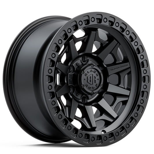 Black Rock Cage Satin Black 18x9 6x139.7 wheel for Toyota Prado 250 and Lexus GX550
