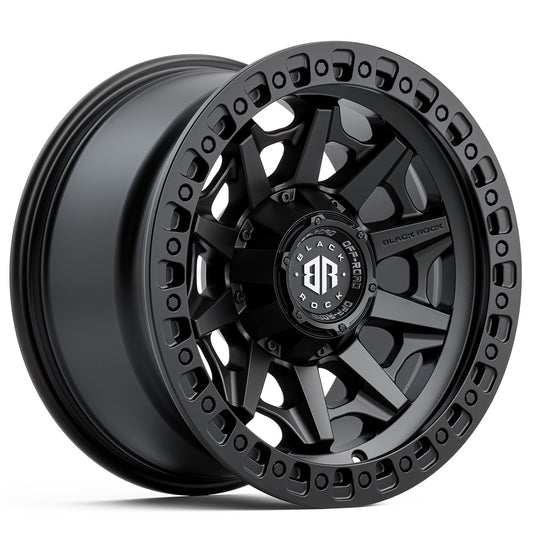 Black Rock Cage Satin Black 18x9 wheel for KGM SsangYong Musso and Rexton