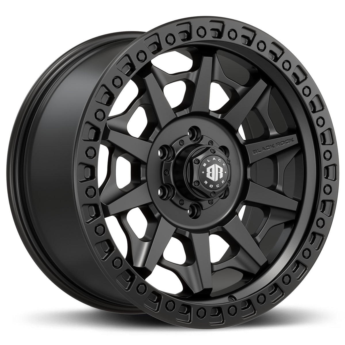 Black Rock Cage Satin Black 20x9 6x139.7 wheel for Toyota Prado 250 and Lexus GX550