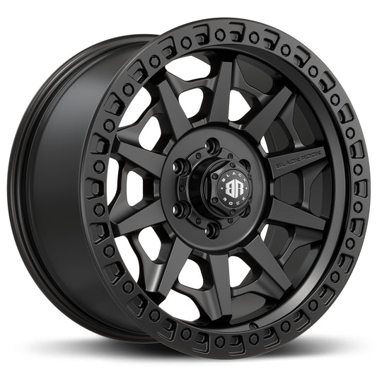 Black Rock Cage Satin Black 20x9 6x139.7 wheel for Toyota Prado 250 and Lexus GX550