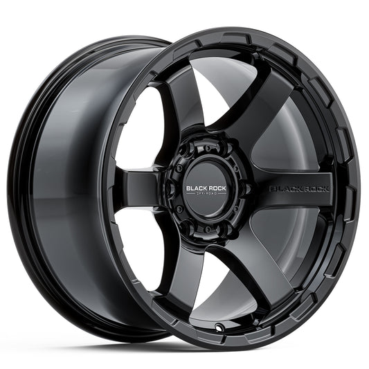 Black Rock Grip Gloss Black 20x9 6x139.7 wheel for Toyota Prado 250 and Lexus GX550
