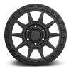 Black Rock Gunner Satin Black 17x9 wheel for KGM SsangYong Musso and Rexton, view 2