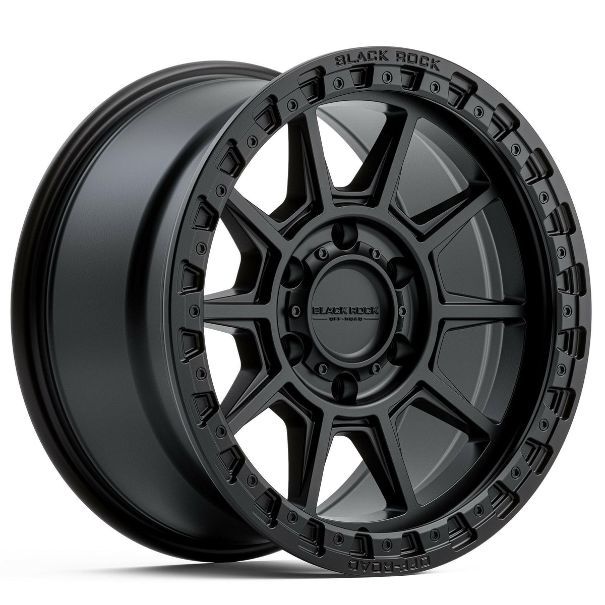 Black Rock Gunner Satin Black 18x9 wheel for KGM SsangYong Musso and Rexton