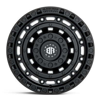 Black Rock Military Satin Black 17x9 wheel for KGM SsangYong Musso and Rexton, view 2
