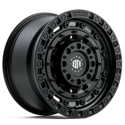 Black Rock Military Satin Black 17x9 wheel for KGM SsangYong Musso and Rexton