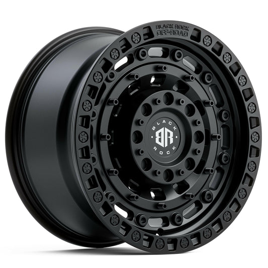 Black Rock Military Satin Black 17x9 wheel for KGM SsangYong Musso and Rexton