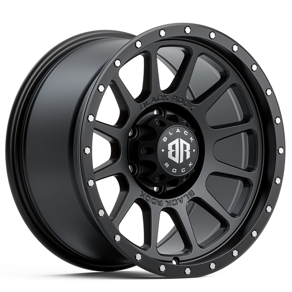 Black Rock Omega Satin Black 18x9 wheel for KGM SsangYong Musso and Rexton