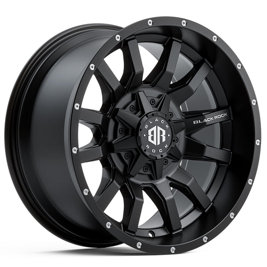 Black Rock Predator Satin Black 17x9 6x139.7 wheel for Toyota Prado 250 and Lexus GX550