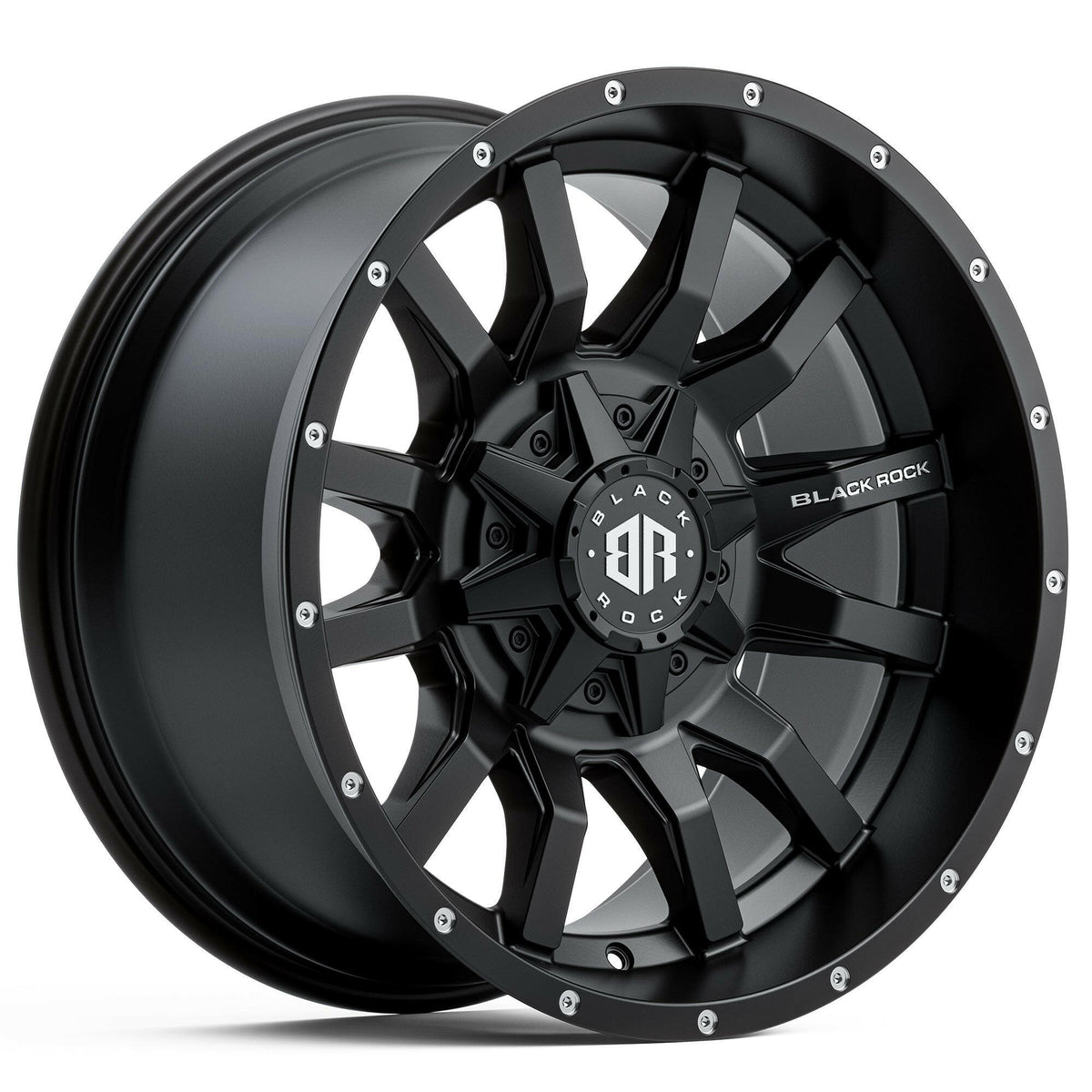 Black Rock Predator Satin Black 18x9 wheel for KGM SsangYong Musso and Rexton
