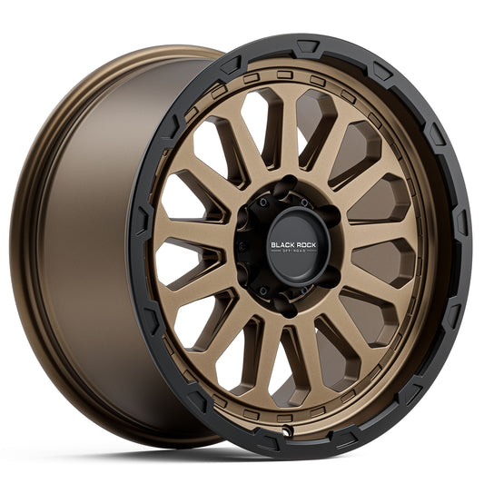 Black Rock Prime Dark Bronze with Black Ring 18x9 6x139.7 wheel for Toyota Prado 250 and Lexus GX550