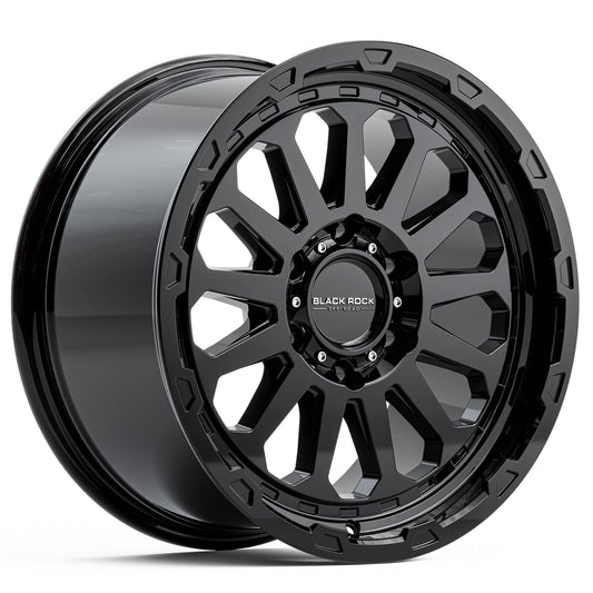 Black Rock Prime Gloss Black 18x9 6x139.7 wheel for Toyota Prado 250 and Lexus GX550