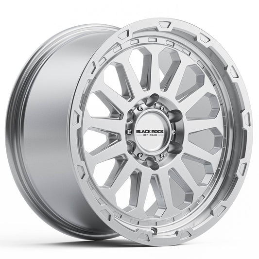 Black Rock Prime Hyper Silver 18x9 6x139.7 wheel for Toyota Prado 250 and Lexus GX550