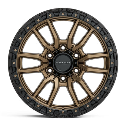 Black Rock Rambler Dark Bronze Black Ring 17x8.5 wheel for KGM SsangYong Musso and Rexton, view 2