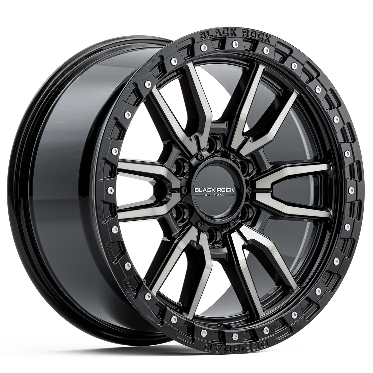 Black Rock Rambler Gloss Black Tinted 17x8.5 6x139.7 wheel for Toyota Prado 250 and Lexus GX550