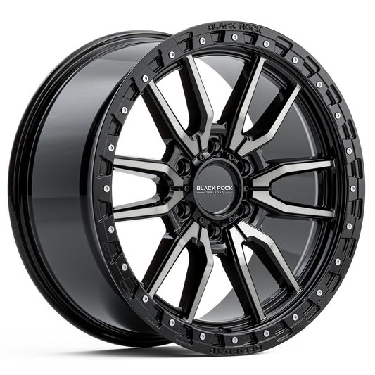 Black Rock Rambler Gloss Black Tinted 20x9 6x139.7 wheel for Toyota Prado 250 and Lexus GX550