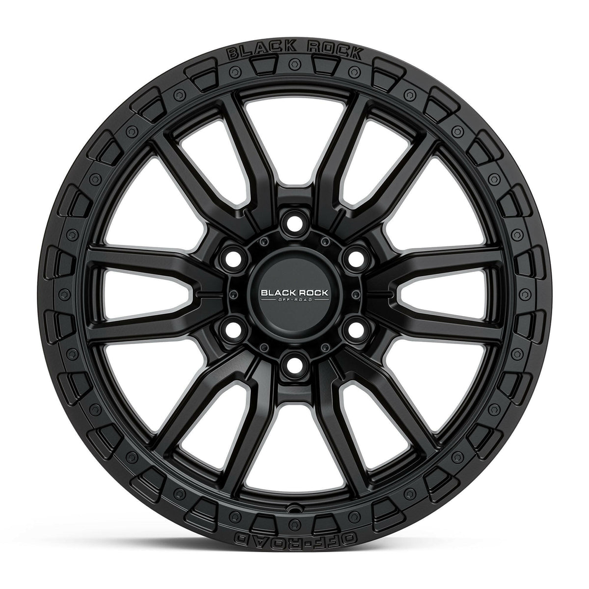 Black Rock Rambler Satin Black 17x8.5 wheel for KGM SsangYong Musso and Rexton, view 2
