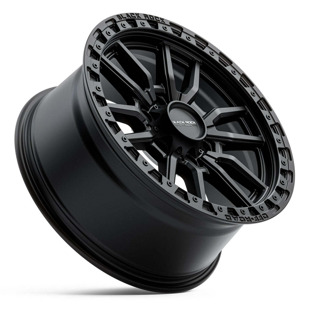 Black Rock Rambler Satin Black 17x8.5 wheel for KGM SsangYong Musso and Rexton, view 3
