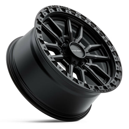 Black Rock Rambler Satin Black 17x8.5 wheel for KGM SsangYong Musso and Rexton, view 3