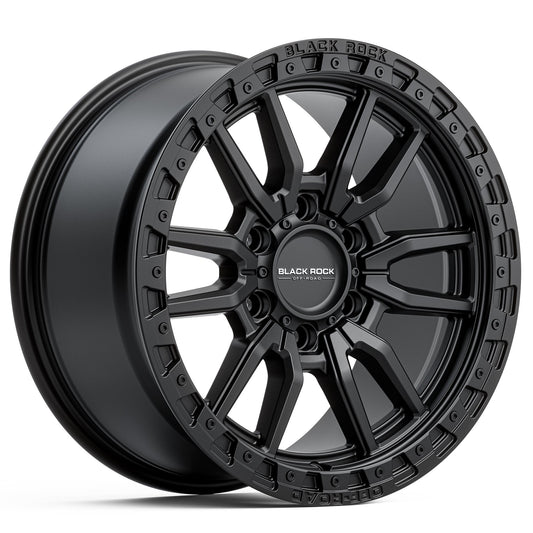 Black Rock Rambler Satin Black 17x8.5 6x139.7 wheel for Toyota Prado 250 and Lexus GX550