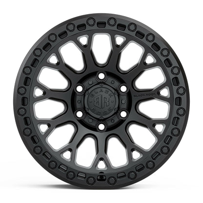 Black Rock Spider Satin Black 17x9 wheel for KGM SsangYong Musso and Rexton, view 2