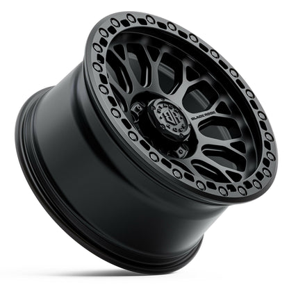 Black Rock Spider Satin Black 17x9 wheel for KGM SsangYong Musso and Rexton, view 3
