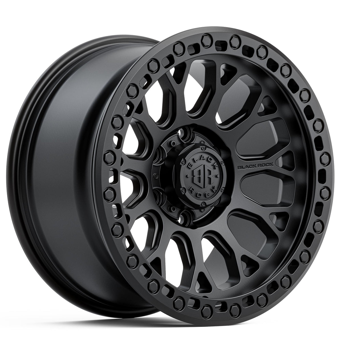 Black Rock Spider Satin Black 17x9 6x139.7 wheel for Toyota Prado 250 and Lexus GX550