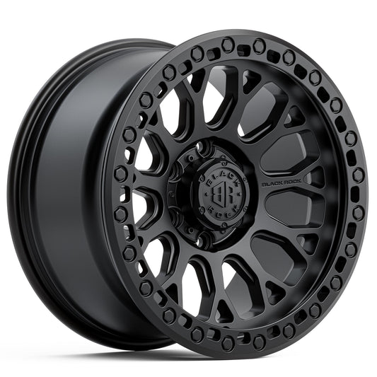 Black Rock Spider Satin Black 17x9 6x139.7 wheel for Toyota Prado 250 and Lexus GX550