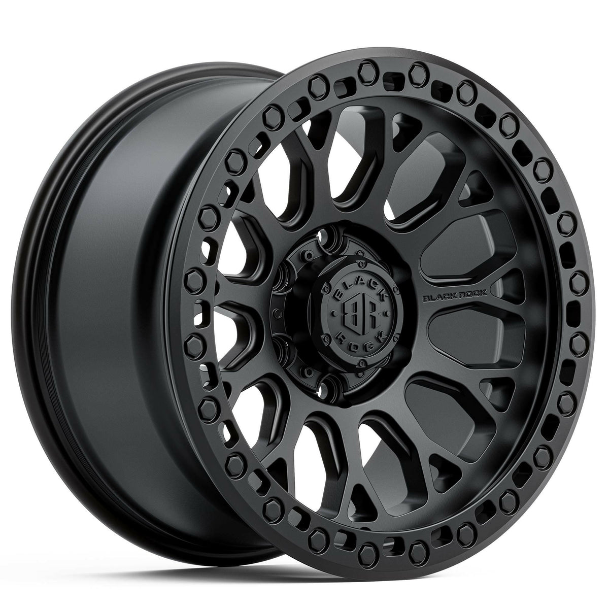 Black Rock Spider Satin Black 18x9 wheel for KGM SsangYong Musso and Rexton