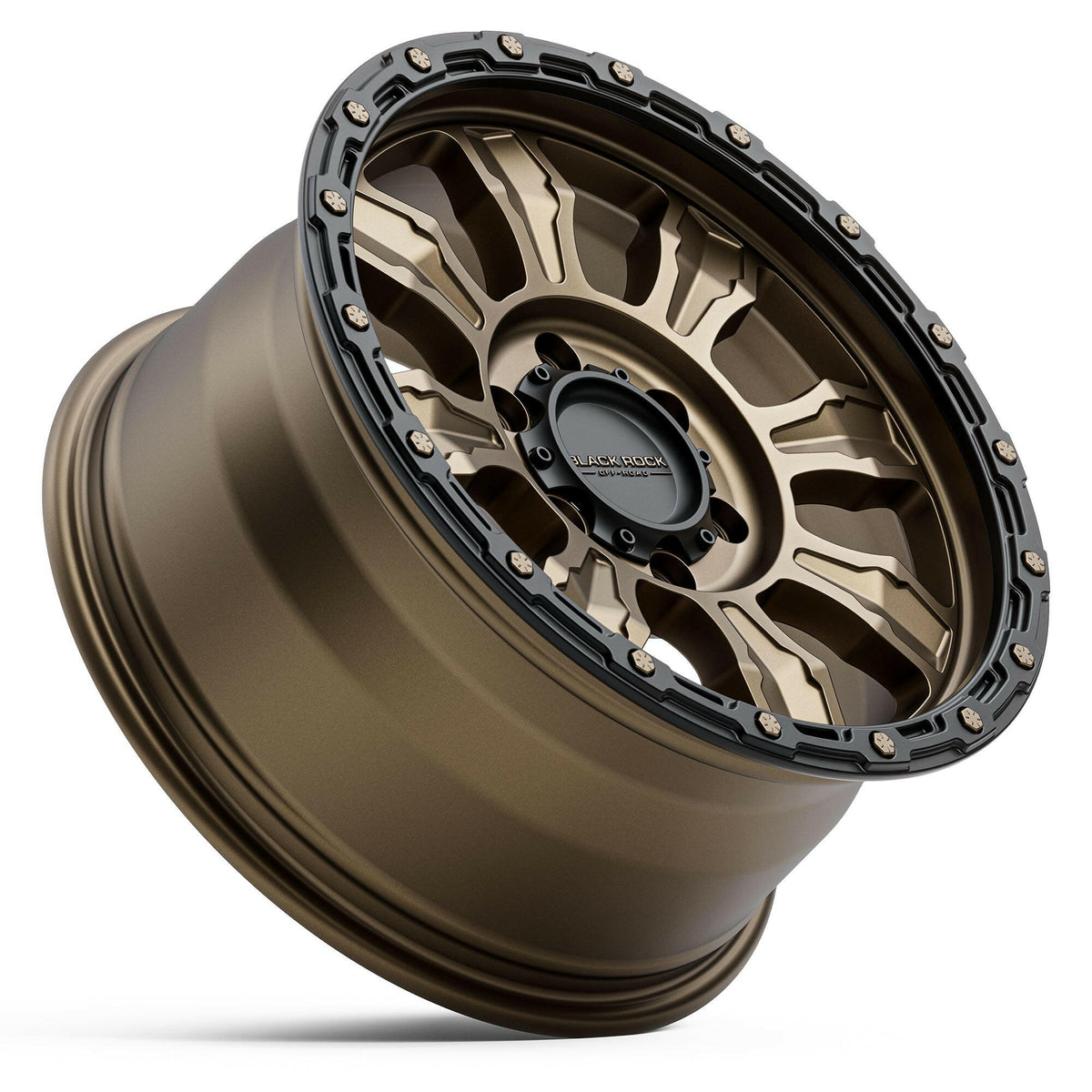 Black Rock Venture Dark Bronze Black Ring 17x8.5 wheel for KGM SsangYong Musso and Rexton, view 3