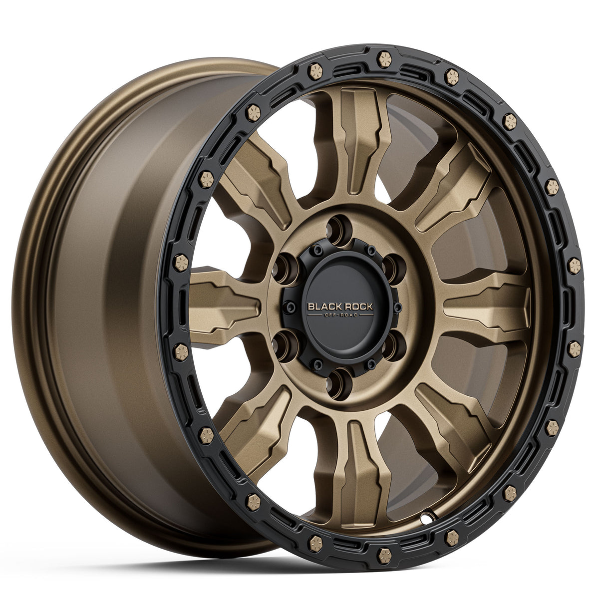 Black Rock Venture Dark Bronze Black Ring 17x8.5 6x139.7 wheel for Toyota Prado 250 and Lexus GX550