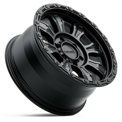 Black Rock Venture Satin Black 17x8.5 wheel for KGM SsangYong Musso and Rexton, view 3