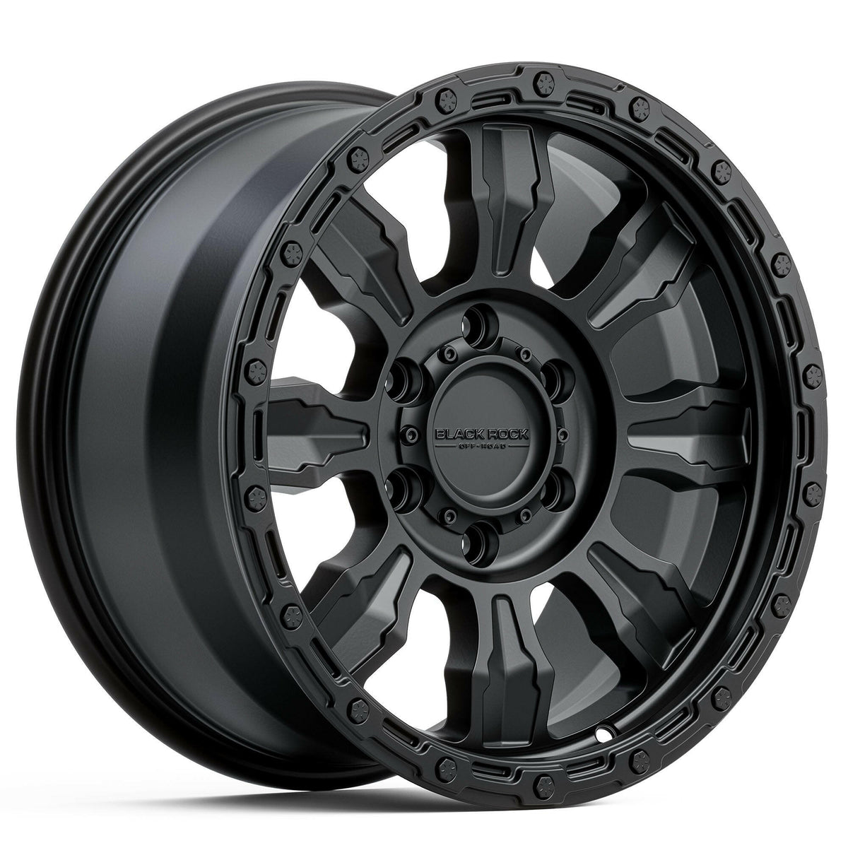 Black Rock Venture Satin Black 17x8.5 wheel for KGM SsangYong Musso and Rexton