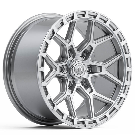Black Rock Viper Silver Machined 17x9 6x139.7 wheel for Toyota Prado 250 and Lexus GX550