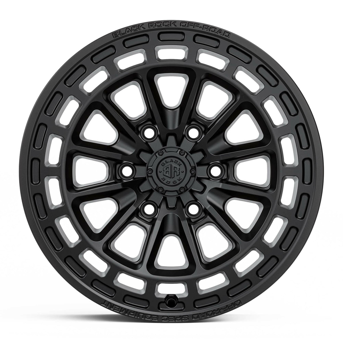 Black Rock Vortex Satin Black 17x8.5 wheel for KGM SsangYong Musso and Rexton, view 2