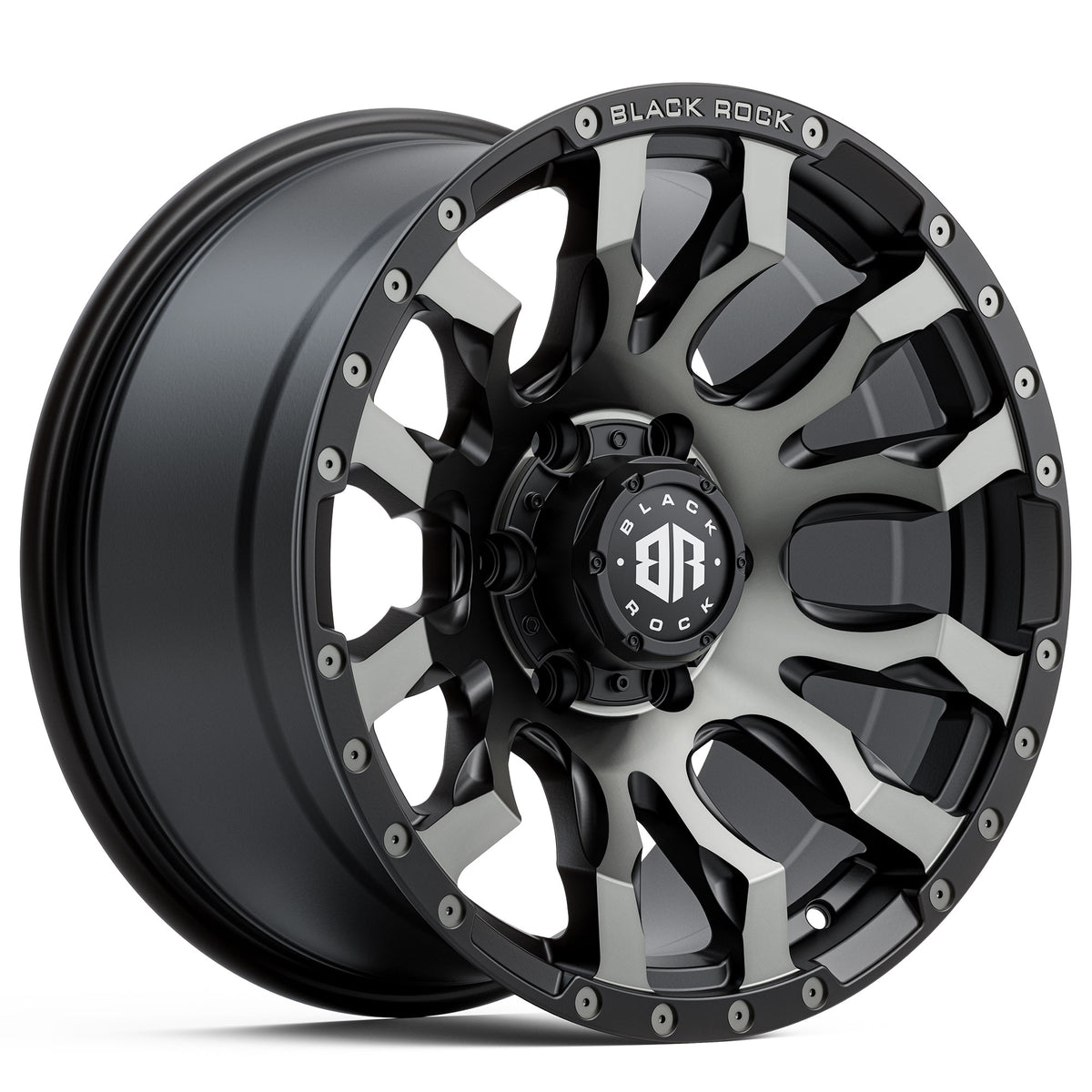 Black Rock Vulcan Matte Black Tinted 18x9 6x139.7 wheel for Toyota Prado 250 and Lexus GX550